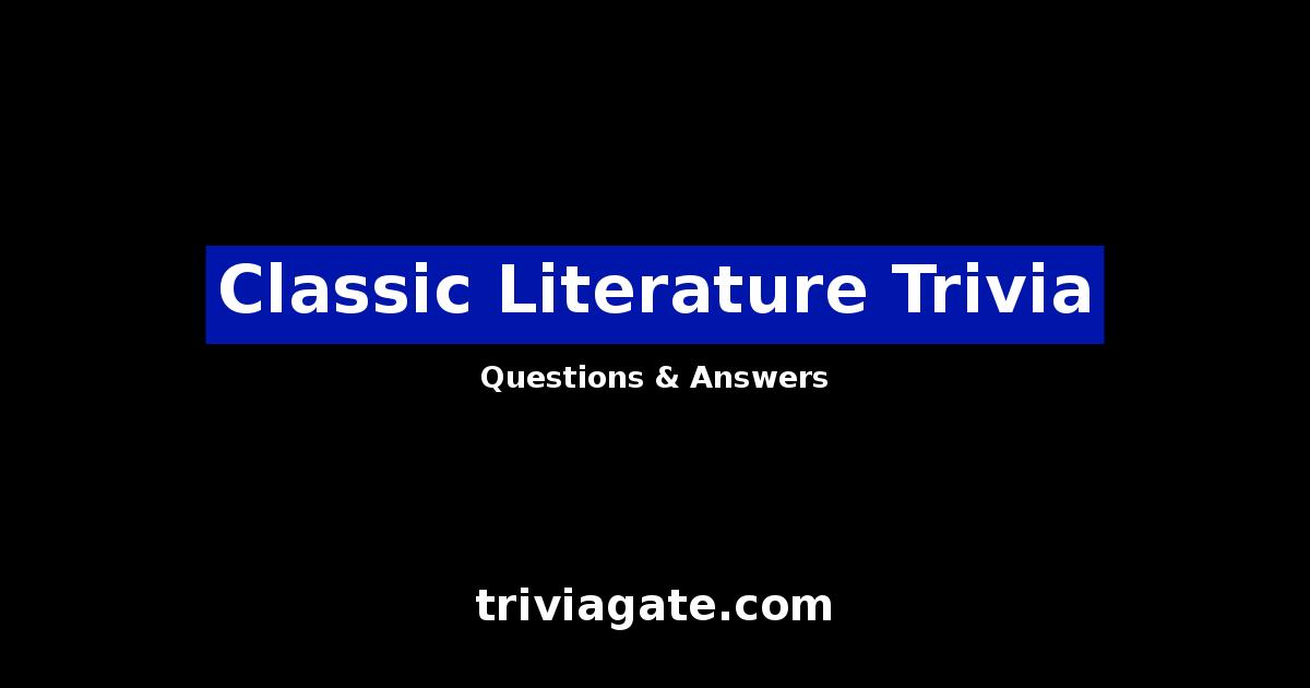 Classic Literature trivia image