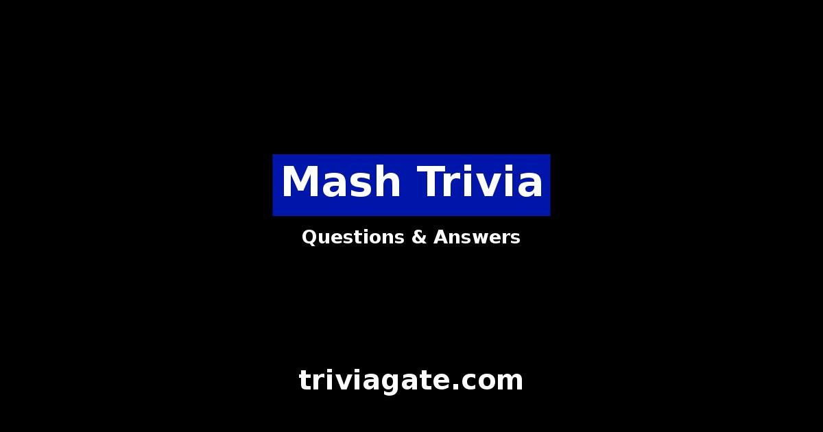 Mash trivia image