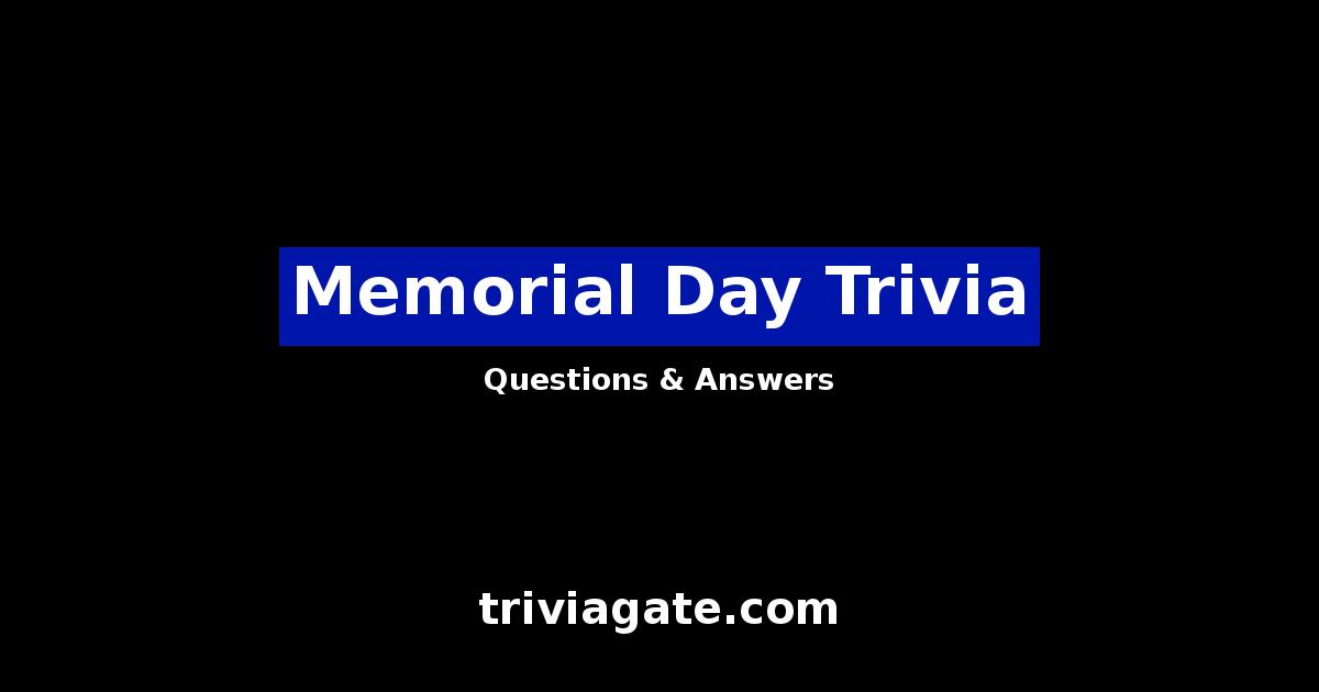 Memorial Day trivia image