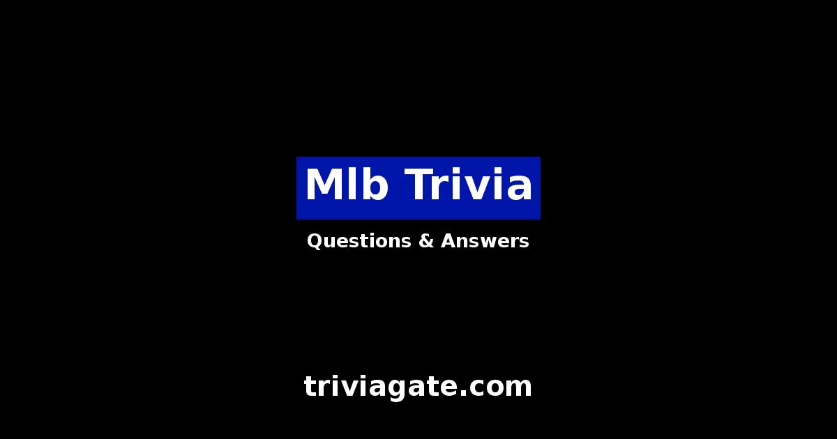 Mlb trivia image