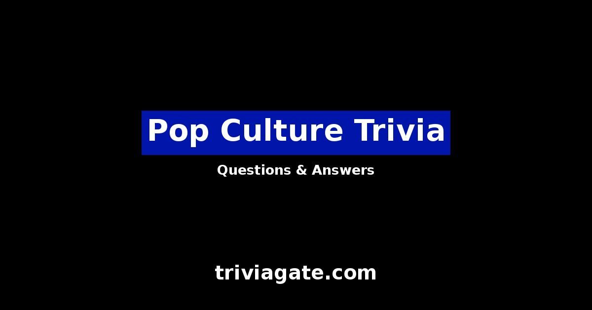 Pop Culture trivia image