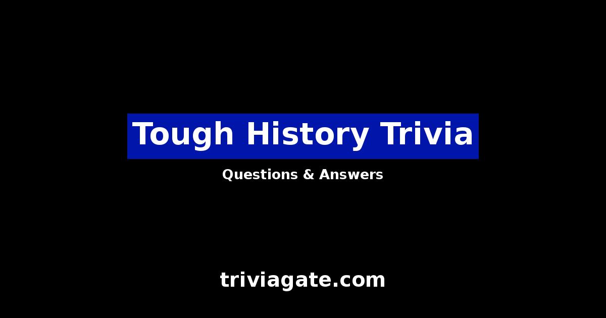 Tough History trivia image
